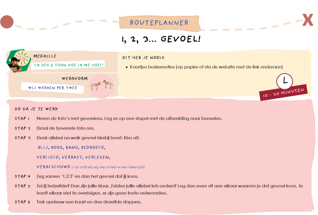 1,2,3 Gevoel – fiche horizontaal