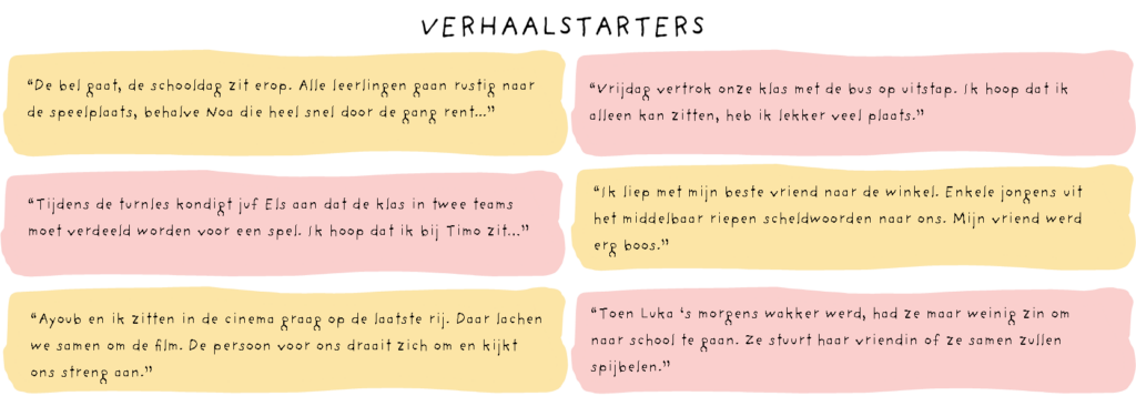 Ons eigen verhaal – verhaalstarters