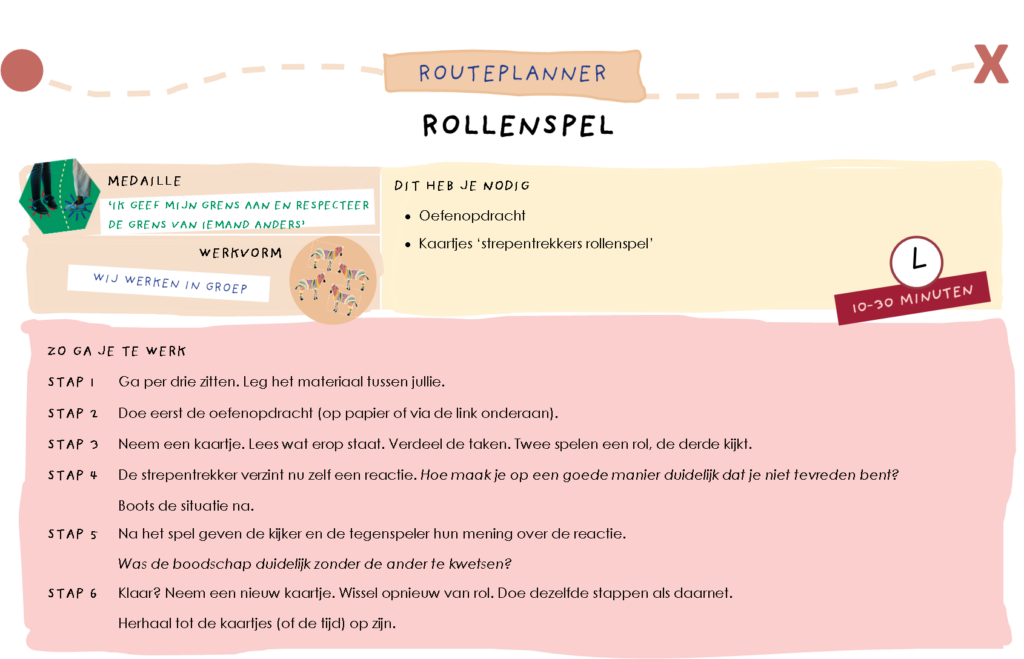 Strepentrekkers rollenspel – fiche horizontaal