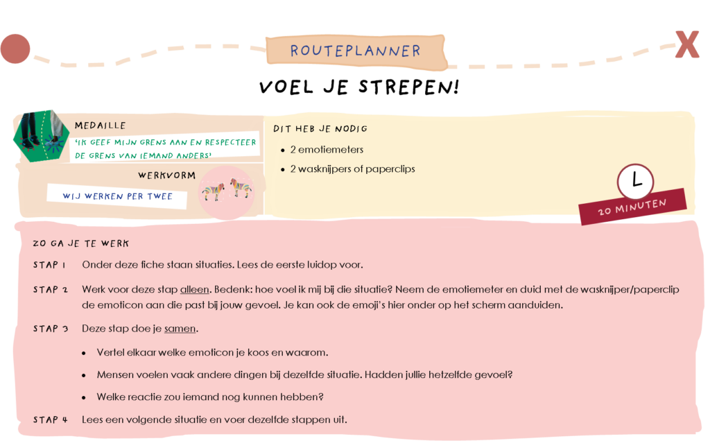 Voel je strepen – fiche horizontaal